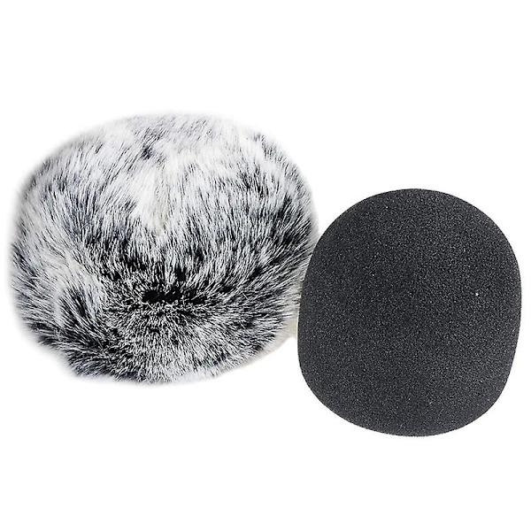 Furry Windshield Skummikrofon Vindruta-för Blue Yeti, Blue Yeti Pro USB Microphone Windshield black  gray none