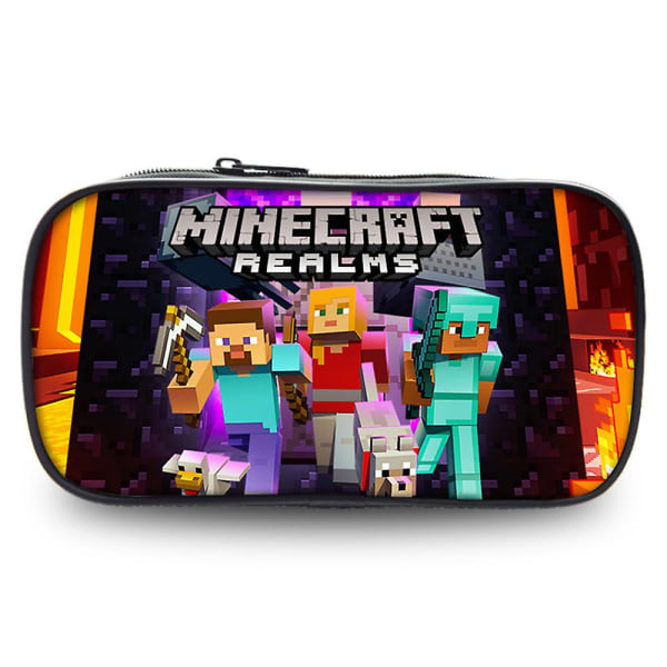 Barn Minecraft printed case Pennpåse Dragkedja Gåvor D