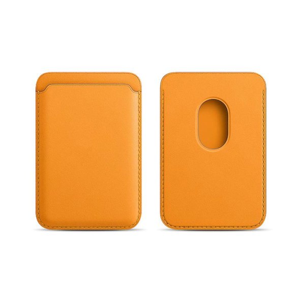 Magnetisk plånbok, telefonkorthållare i stretchtyg för baksidan av en mobiltelefon som en mobiltelefonplånbok Orange