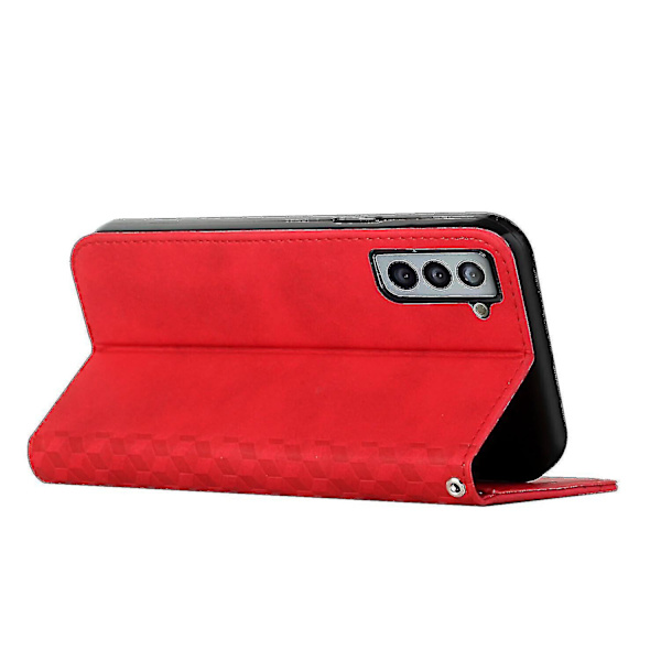 Ny kompatibel med Samsung Galaxy S21 Plus 5g phone case Premium cover Magnetisk läder Folio Etui Coque - Röd null none