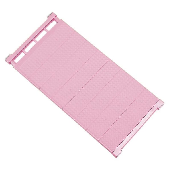 Garderob Spänning Hylla Stång och expanderbar DIY Garderob Divider Separator PINK 50-80cm