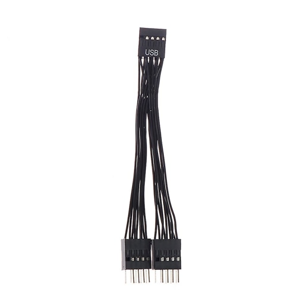 10 cm USB moderkortskabel USB header förlängningskabel 9pin 1 hona till 2 hane null none