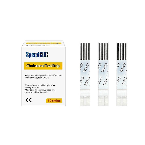 Speedguc urinsyratestremsor Kolesteroltestremsor Blodsockertestremsor-sswyv cholesterol 10pcs
