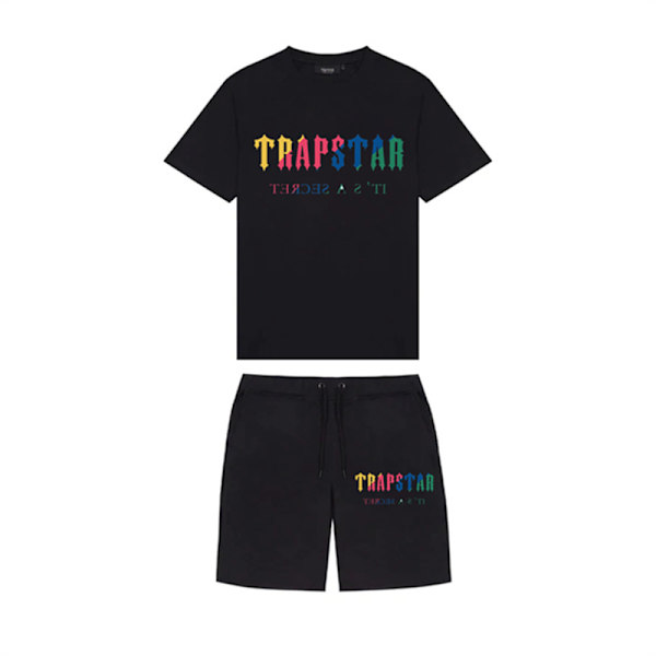 Mäns mode T-shirt lös mångsidig sport set 2 M