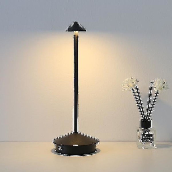 Uppladdningsbar bordslampa Creative Dining Touch Led Hotel Bar Coffee Pina Pro Bordslampa Lampada Da Tavolo Dekorativ skrivbordslampa Black