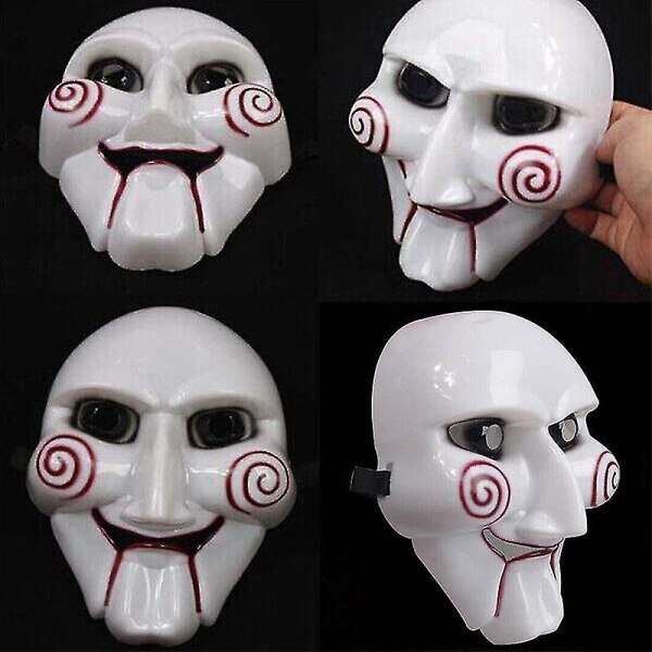 Saw Puppet Jigsaw Mask Cosplay Skrämmande Fancy Dress Party Prop