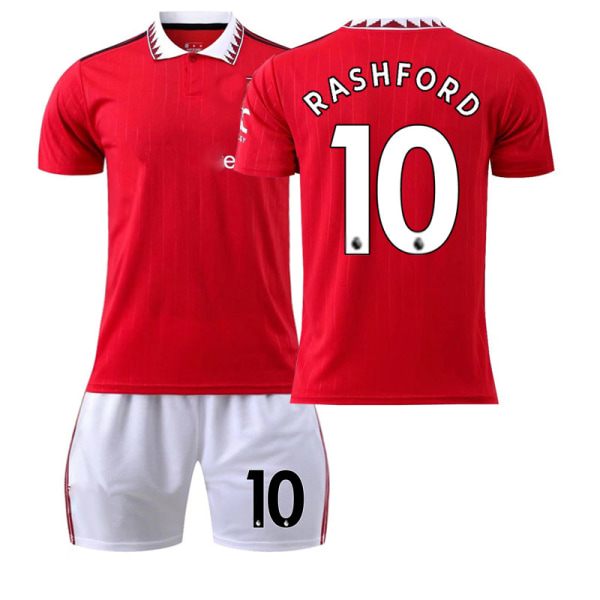 Manchester United tröja 22 23 fotbollströja  NO.10  Rashford 22(130-135cm)