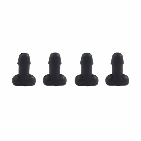 Prank Valve Stem Caps, 4st Universal Funny Tire Cover, Luminous Tire Valve Stem Caps Glow In The Dark Black 4pcs