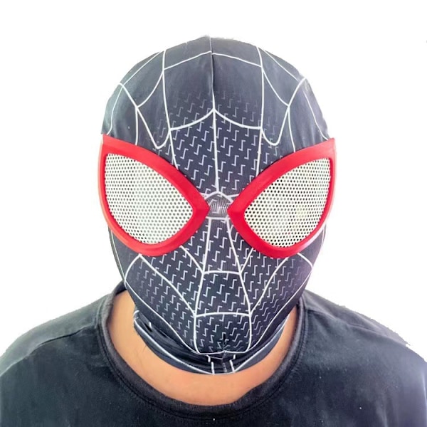 Spider-Man huvudbonad barn normal hjärta mask expedition Halloween mask miles stål nät röd TikTok samma stil Miles adult lens Pullover