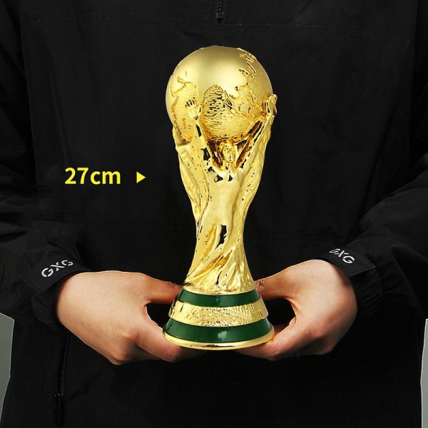 Fotbolls-VM Fotboll Fotboll Qatar 2022 Guldtrofé Sport Memorabilia Replika Fotboll Fan Present 27cm