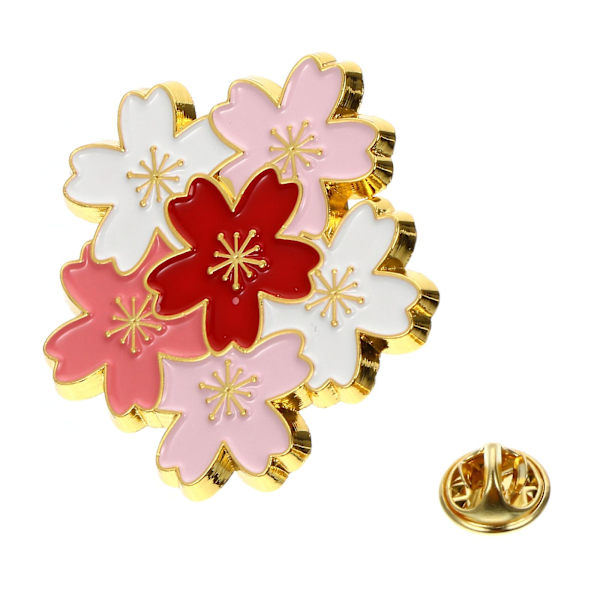 Alloy Breastpin Prendedores De Mujer Para Vestidos Flower Brosch Cherry blossom pattern 2.5X2.5X0.5CM
