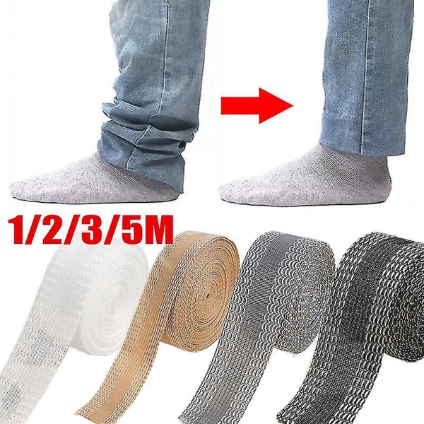 Självhäftande tejp för byxor Ben Kantförkortning Syverktyg Tejp Paste Fålla Stryk på Byxor Jeans Kläder Längd Förkorta Denim 2m