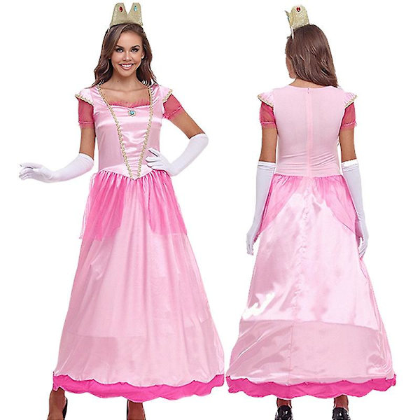 Prinsessdräkt för kvinnor, balklänning för flickprinsessan, Halloweenkostym för vuxen Q1 M