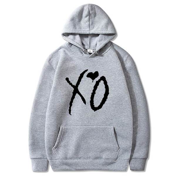 Hip Hop höst / vinter Hooded tröja XO kärlek mönster stil 5 4XL
