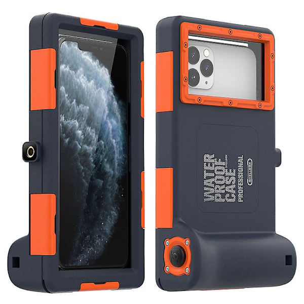 8 alternativ Dykning Phone case 15m Undervattensvattentätt cover för simning Snorkling blue orange generation