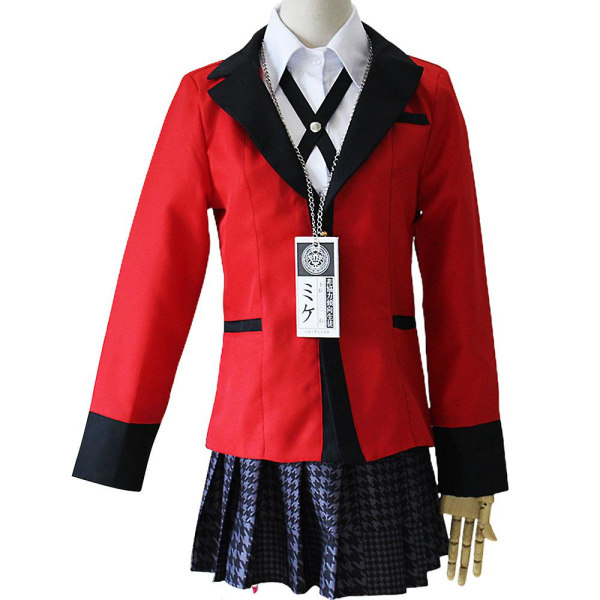 Compulsive Gambler Kakegurui Cosplay Party Dräkt Set Jabami Yumeko Outfit Set För Kvinnor Presenter M