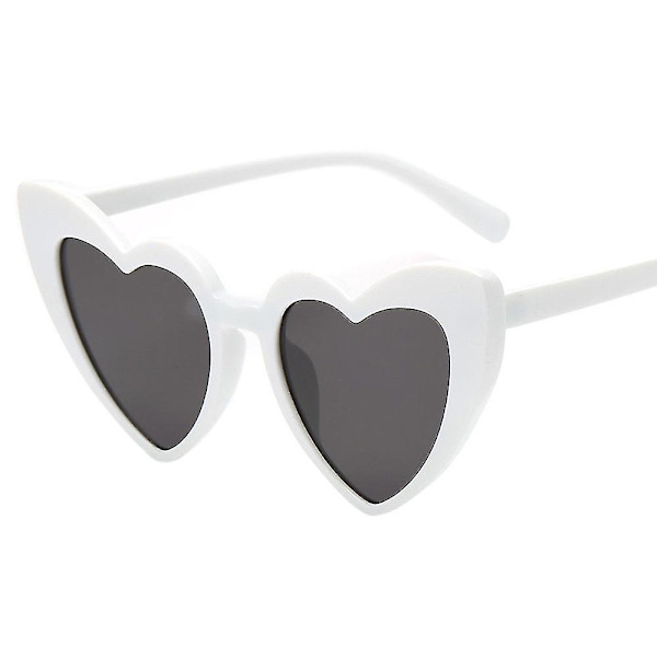 Kvinnor Retro Mode Hjärtformade Shades Solglasögon Integrerade UV-glasögon