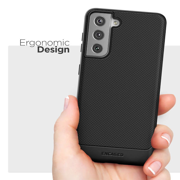 Inkapslat Samsung Galaxy S21 Plus case (tunn pansar) Smalt cover med flexibelt grepp (svart)