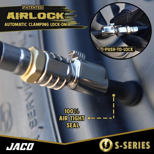 JACO Lightning S-serien däckluftchuck - 1/4&#34; F-NPT | Open Flow (2-pack)