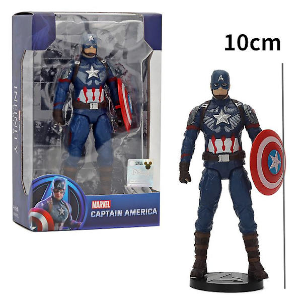 17 cm Marvel Spiderman Hulk Ironman Anime Action Figur Leksak Julklapp Pvc rörliga leder Luminous Doll Collection Modell Leksaker C with box 2-10CM