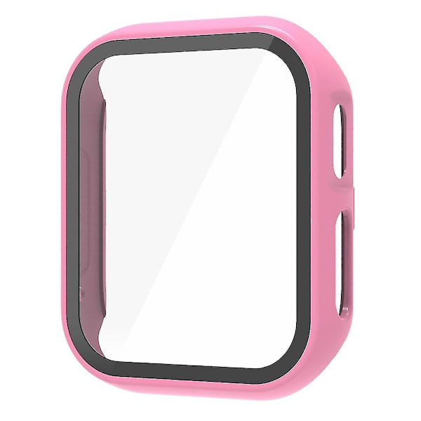 För Xplora X6 Play Full Edge-screen Protector Watch Bumper-shell Dammtät cover Pink