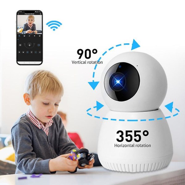 Night Vision Baby Monitor 2-vägs ljud 1080p Hd Video Rörelsedetektering Intelligent null none