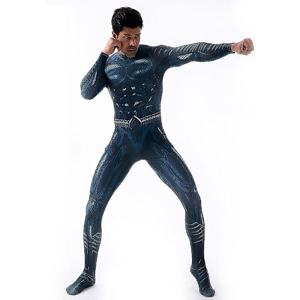 2023 New Aquaman Costume Cosplay Superhero Uniform Bodysuit Jumpsuit Deluxe Quality Superhero Uniform Jumpsuit Halloween kostym för män XXXL none