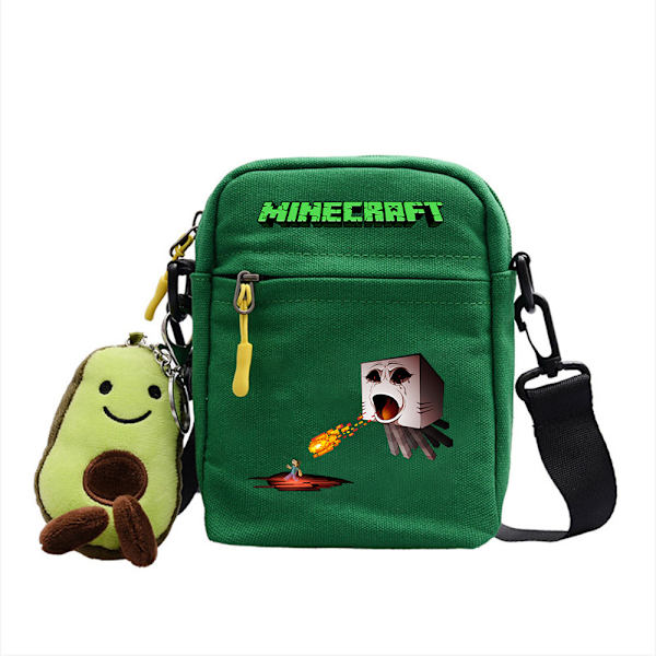Minecraft Student Axelväska Casual Tecknad Grön ~ 9