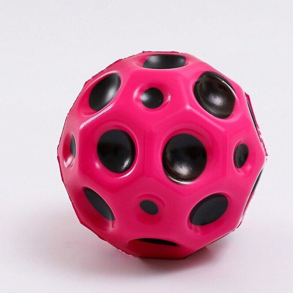 Extremt hög studsande boll & popljud Meteor rymdbollleksak, pop studsboll Gummi studsboll Sensorisk boll för barn Vuxna Rose Red