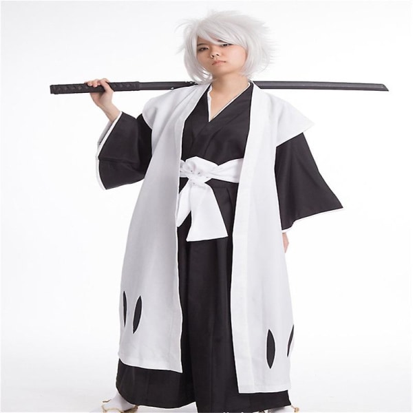 Anime Bleach Toshiro Hitsugaya Toushirou Aizen Sousuke Kyoraku Shunsui Cosplay Costume Death Divisi 10th Captain Die Pa Kimono D_ia L Only costume