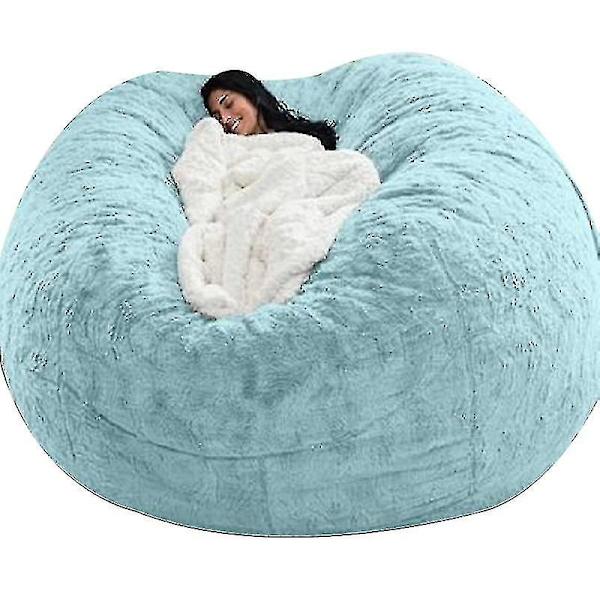 Lazy Sofa Bean Bag Bean Bag Cover Stol Kudde Blue 150*75CM