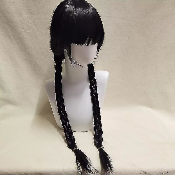 Onsdag Addams set Nevermore Academy School Uniform Halloween Carnival Party Kostym för vuxna Kids_h With wig Child M