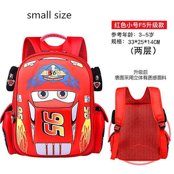 Disney Cartoon Bag Pojkar Flickor Grundskola 3-12 år Dagis Tecknad Ryggsäck small red
