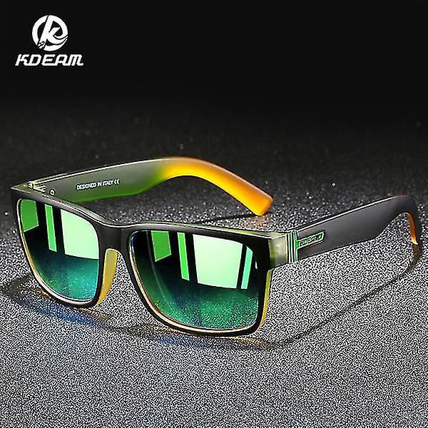 Kdeam Mirror Polarized Solglasögon Uv400 Resesolglasögon Green