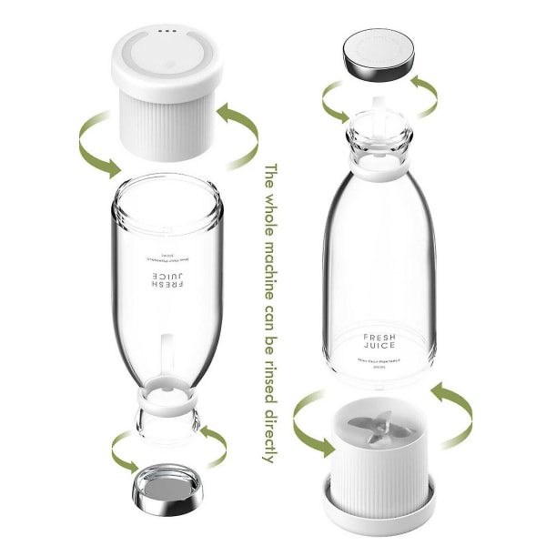 Bärbar Elektrisk Juicer Blender USB Mini Frukt Blender Juicer Frukt Extractor Food Shake Multifunktionell Juicer white