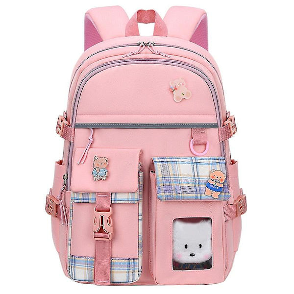Nytt mode tjejer vattentäta skolväskor för lätta barn ryggsäck skolväska utskrift barn skolryggsäckar mochila Beige