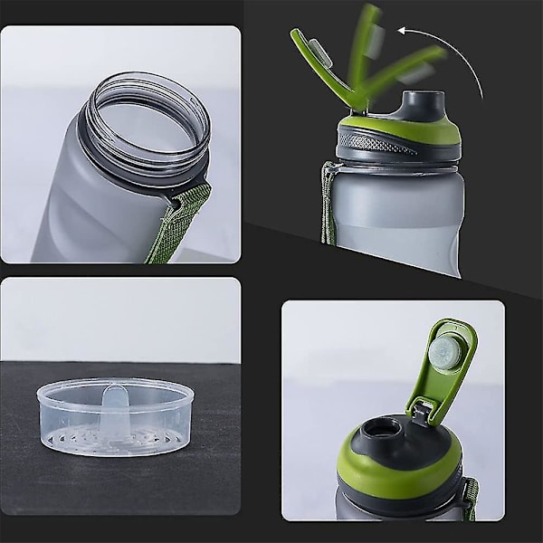 Advanced Sports Water Cup Plast Cup Stor kapacitet utomhus drickskopp Bärbar Gray