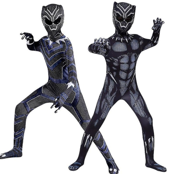 Barn Vuxen Black Panther Cosplay Kostym Superhjälte Fancy Dress Panther: Wakanda Forever 120 A