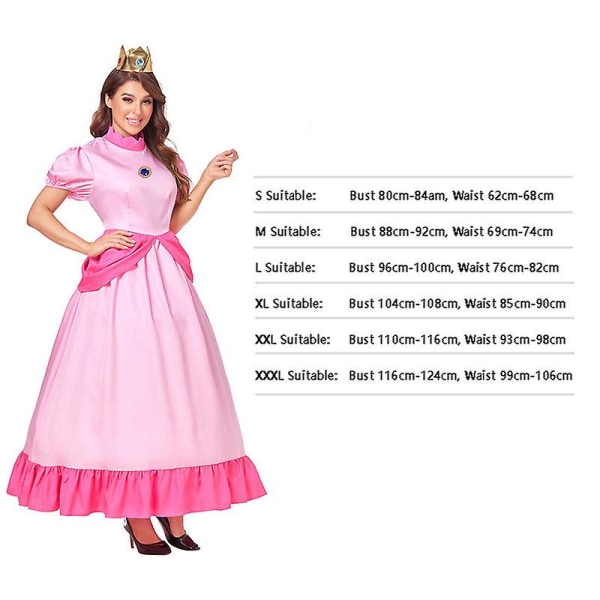 Prinsessdräkt för kvinnor, balklänning för flickprinsessan, Halloweenkostym för vuxen Q2 S