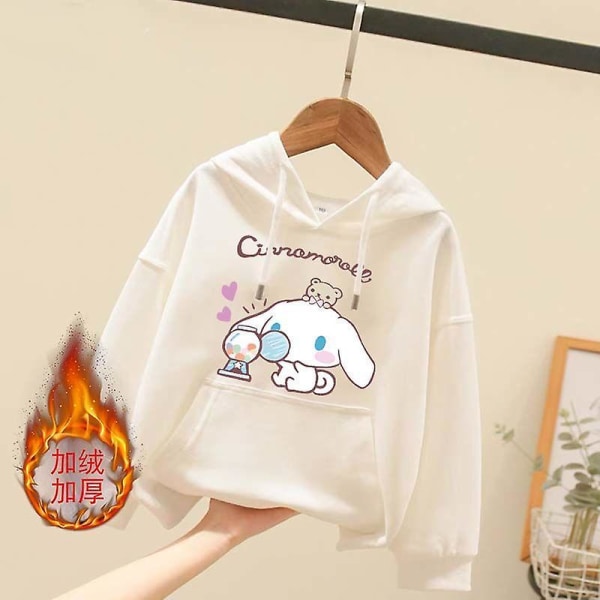 Sanrioed Plysch Anime Cinnamoroll Melodi Tecknad Barntröja Kawaii Baby Boy Girl Sweatshirt Pullover Rock Barn Kläder Present 130 BM-13ZSADF