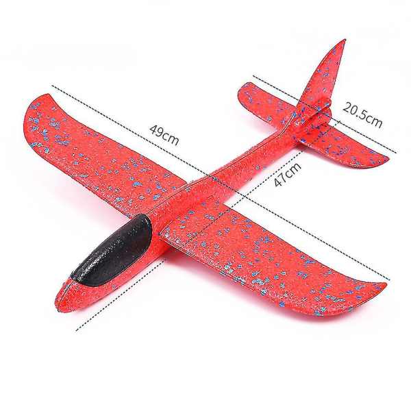 48 cm stort skumflygplan Glider Hand Throw Airplane Inertial Outdoor Launch Barnleksaker Body Light Green