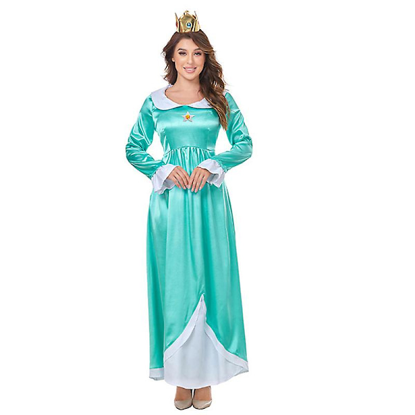 Prinsessdräkt för kvinnor, balklänning för flickprinsessan, Halloweenkostym för vuxen Q1 M