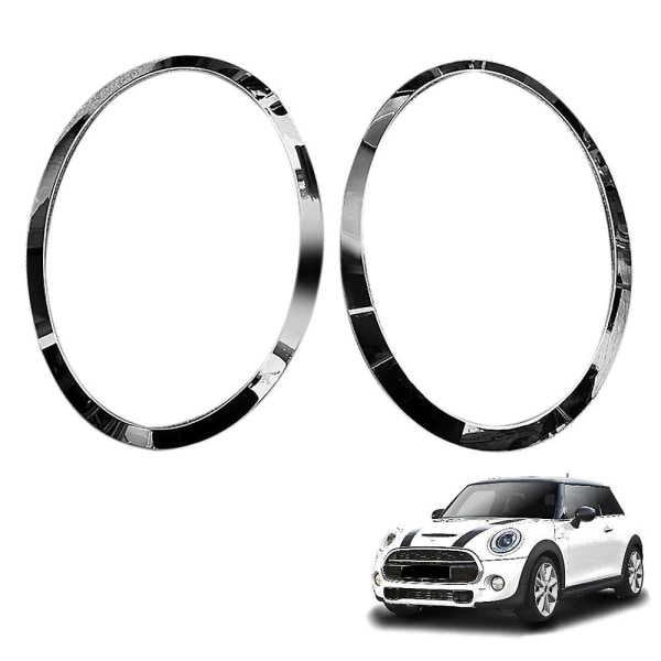 För Mini Cooper F55 F56 F57 03-18 Krom Vänster Höger Fram Strålkastare Ram Strålkastare Ögonbrynsring C silver none