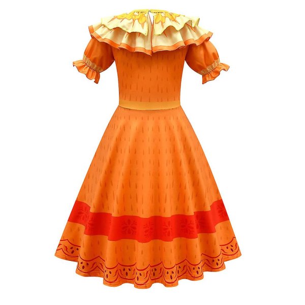 Encanto Pepa Barn Flickor Cosplay Kostym Fancy Dress Up Karnevalsfest Prinsessklänningar 6-7 Years