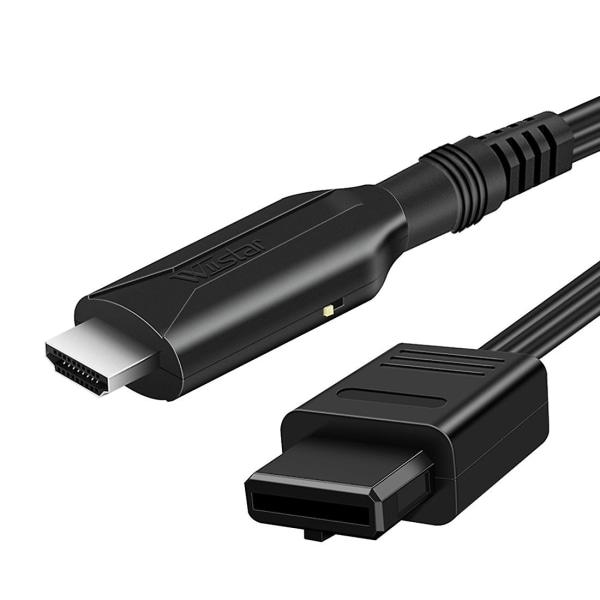 Wiistar Hd N64 till Hdmi-kompatibel omvandlare Hd Link-kabel kompatibel N64/gamecube/snes Plug And Play 1080p Hdmi-kompatibel Converte Black none