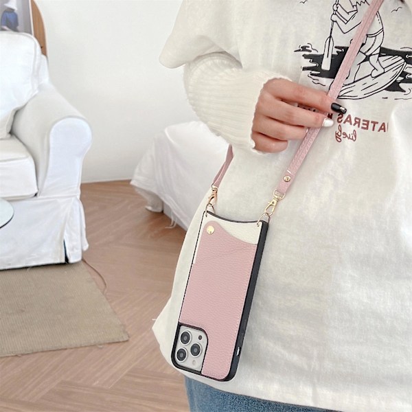 Crossbody Wallet phone case för Iphone 15 Pro Max/15 Pro med hållare axelband & kortplats Green iPhone 15 Pro