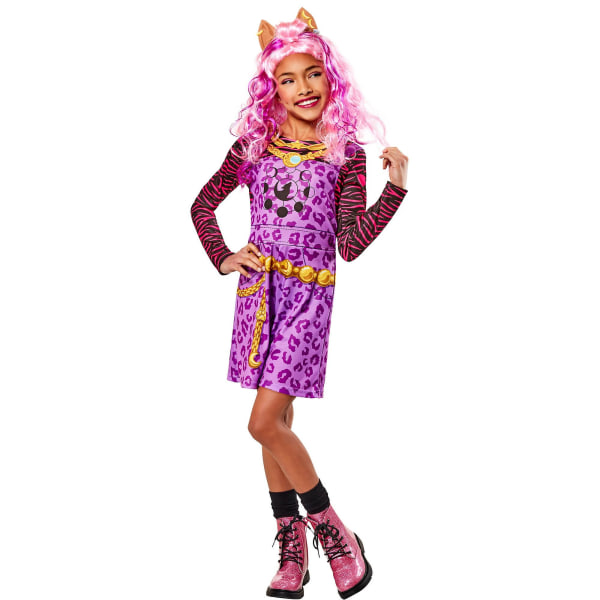 Monster High Girls Clawdeen Wolf kostym Purple/Pink/Black 11-13 Years