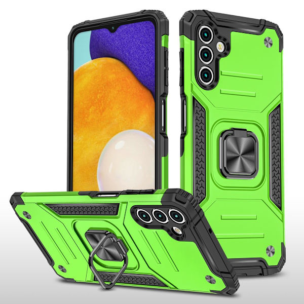 NIFFPD Galaxy A13 Case, Samsung A13 Case Ring Kickstand Hårt PC Mjukt TPU cover för Samsung Galaxy A13 5G Svart green
