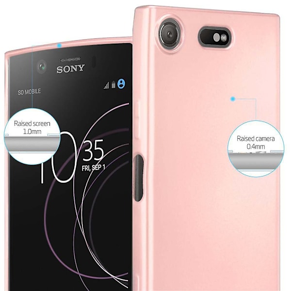 Sony Xperia XZ1 COMPACT Hülle Handy Cover TPU- case - Matt metallisk design METALLIC ROSÉ GOLD Xperia XZ1 COMPACT
