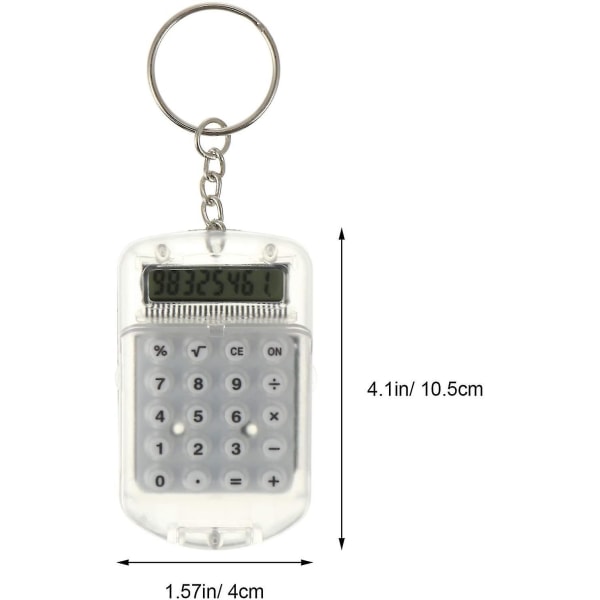 3st miniräknare nyckelring Bärbar elektronisk miniräknare